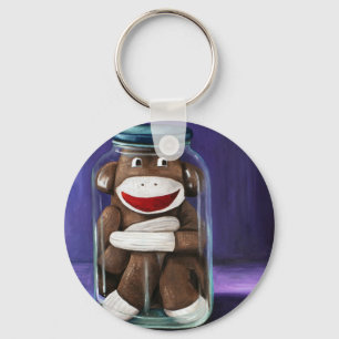 Bevara barndom med sock monkey nyckelring