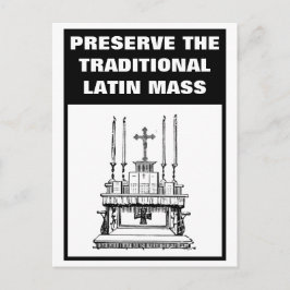 BEVARA DEN TRADITIONELLA LATINMASSKATOLIKEN VYKORT
