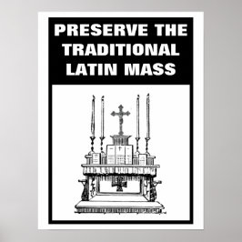 BEVARA DEN TRADITIONELLA LATINMASSKATOLISKA POSTEN POSTER