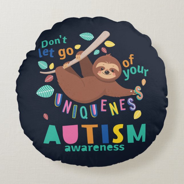 Bevara din Unikhet Autism Acceptans Rund Kudde (Framsidan)