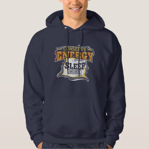 Bevara energisparläge mer lustigt hoodie