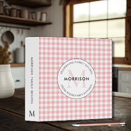 Bevara Family Recipes Red Gingham Monogram