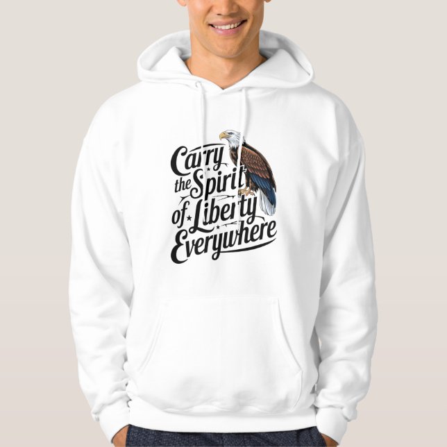 Bevara frihetsandan överallt - Örn Hoodie (Framsida)