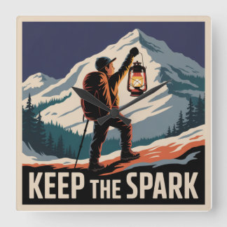 Bevara Gnistan Fyrkantig Klocka