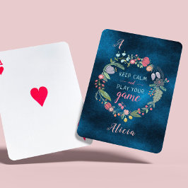 Bevara lugn elegant flickaktig blomstergrafisk mon casinokort