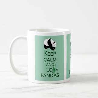 Bevara lugnet och älska Panda Konsttryck Gåvor Kaffemugg