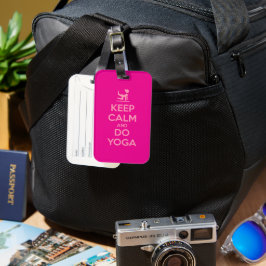 Bevara lugnet och gör yoga bagagebricka