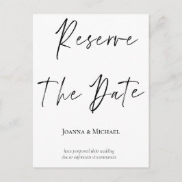 Bevara meddelande om datum för nytt Bröllop Vykort