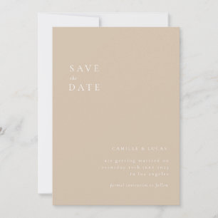 Bevara minimalistisk text och fotografi Spara datu Inbjudningar