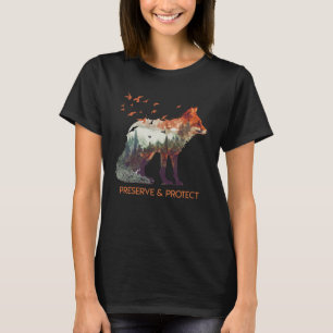 Bevara och skydda Spara Jorddag Djurs välbefinnand T Shirt