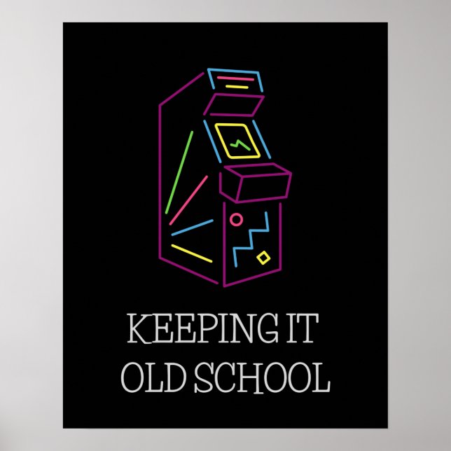 Bevara Old school - Arcade-skåp Poster (Framsidan)