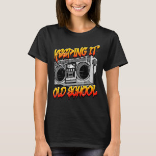 Bevara Old school Retro Music Boombox T Shirt