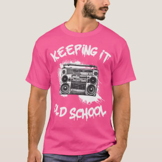 Bevara Old school Vintage Boombox 80S Hip hop T Shirt