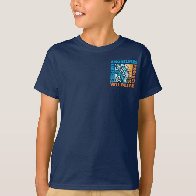 Bevara Shorelines - skydda vilda djur T Shirt (Framsida)
