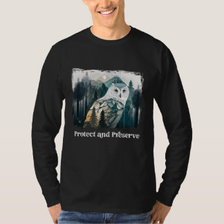 Bevara & Skydda Vintage Nationalpark vis owl T Shirt
