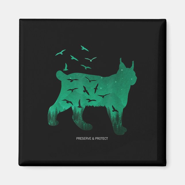 Bevara &stämpel; skydda miljöskyddskylen magnet (Framsidan)