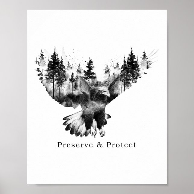 Bevara &stämpel; skydda miljöskyddskylen poster (Framsidan)