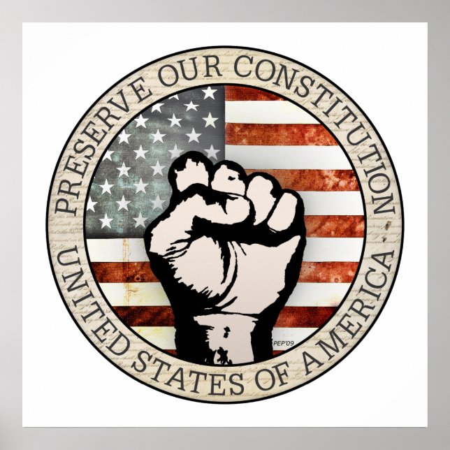 Bevara vår konstitution poster (Framsidan)