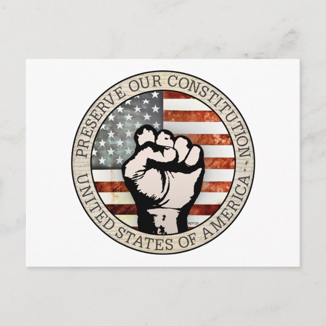 Bevara vår konstitution vykort (Framsida)