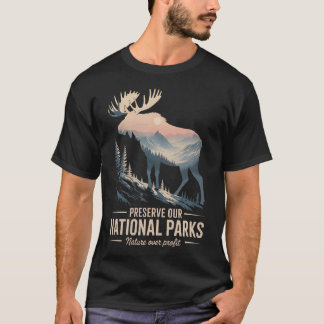 Bevara Våra Nationalparker Älg Rädda Våra National T Shirt