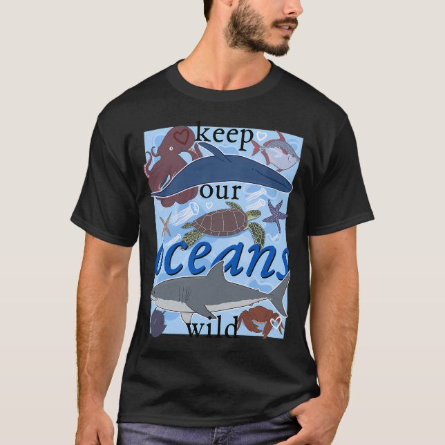 Bevara våra vilda hav t shirt (Framsida)