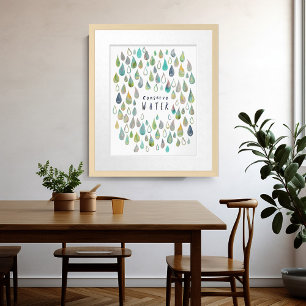 BEVARA VATTEN Protect Planet Spara Earth Poster