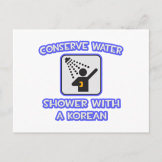 Bevara Vatten ... Shower med koreansk Vykort