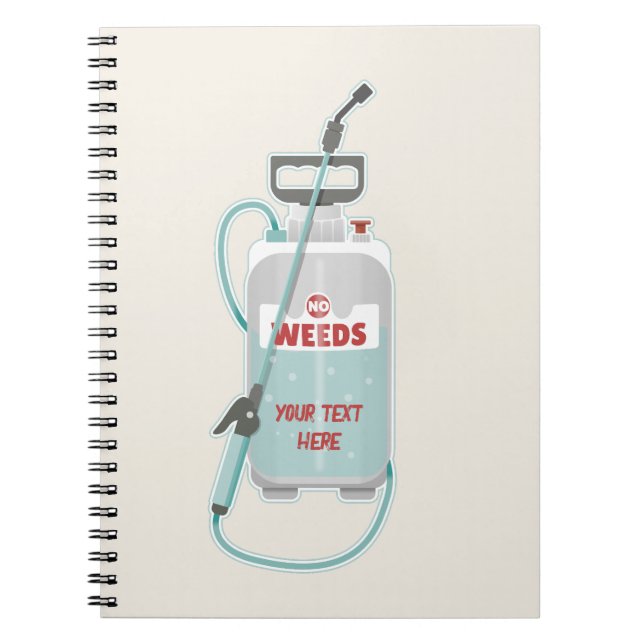 Bevarande av besprutningsträdgårdar i ogräs anteckningsbok (Framsidan)