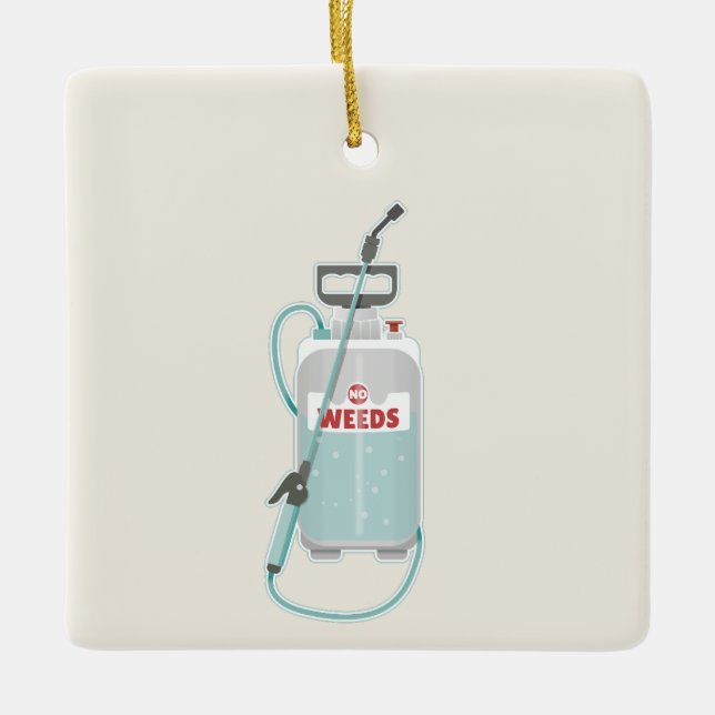 Bevarande av besprutningsträdgårdar i ogräs julgransprydnad keramik (Framsida)