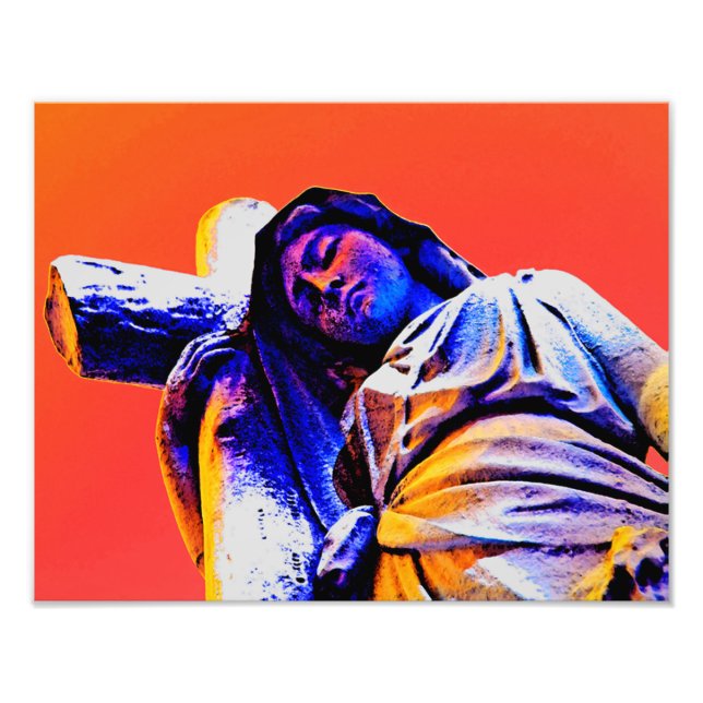 Bevarande av Faith Cemetery Art Fototryck (Framsidan)
