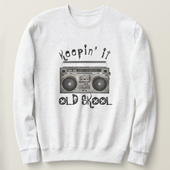 Bevarande av old school lång ärmad tröja (Design framsida)