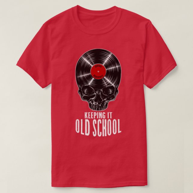 Bevarande av Old school vinylpostsamlare Vinta T Shirt (Design framsida)