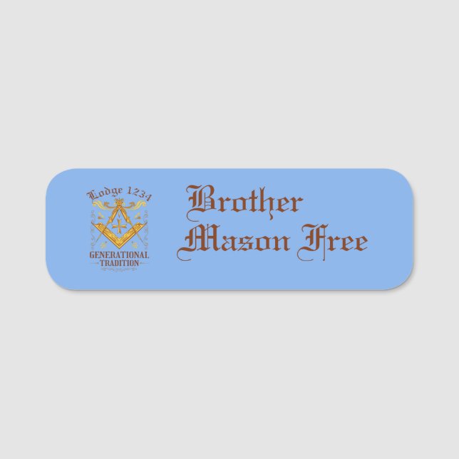 Bevarande av traditionell mark namnbricka (Framsida)