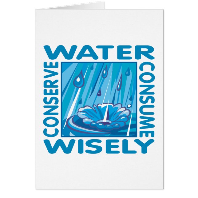 Bevarande av vatten hälsningskort (Framsidan)