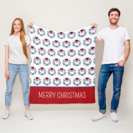 Bevarare för nautisk jultid med strumpor fleecefilt