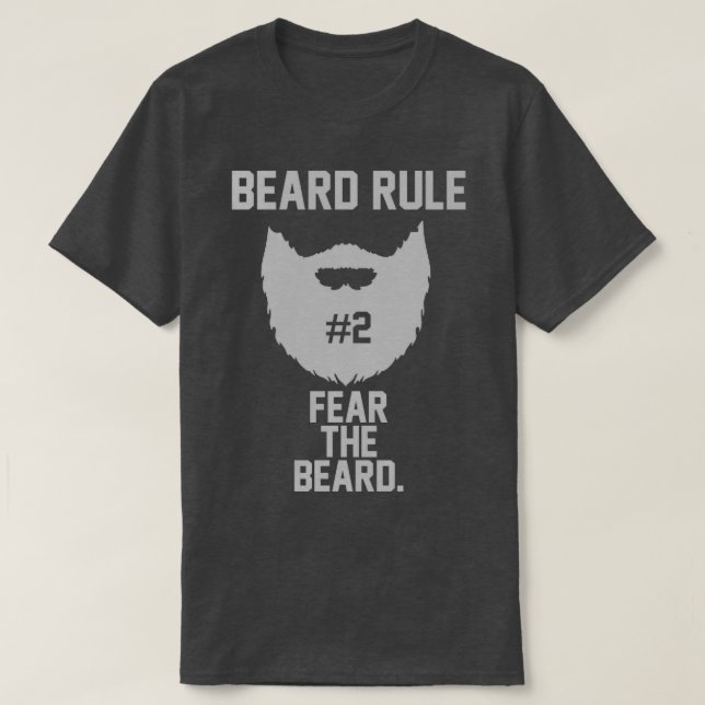 Bevarsregel 2 fruktar skägget 2 t shirt (Design framsida)