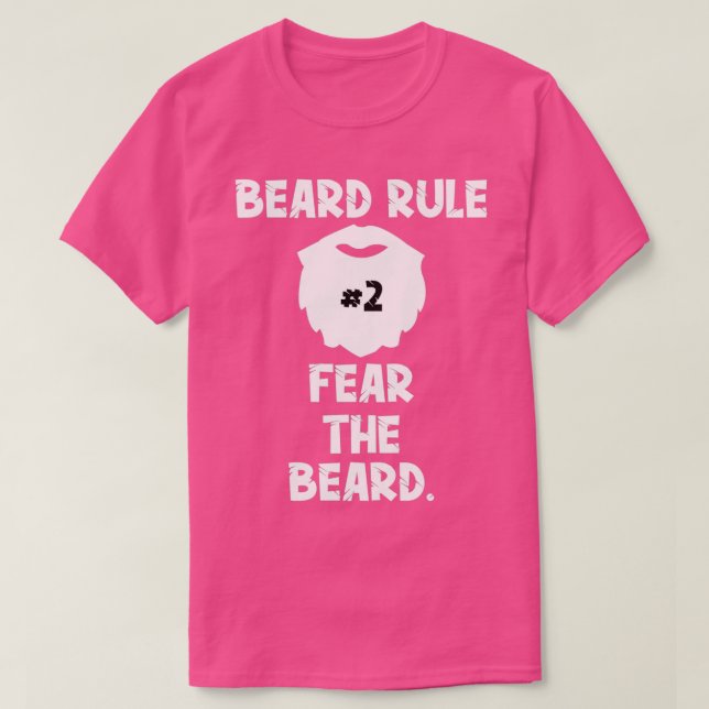 Bevarsregel 2 fruktar skägget t shirt (Design framsida)