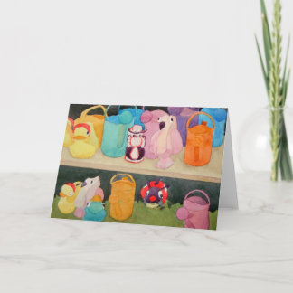 Bevattna Cans på Forget mig inte lantgård Kort