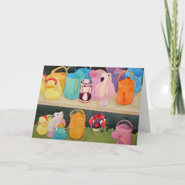 Bevattna Cans på Forget mig inte lantgård Kort (Framsida)