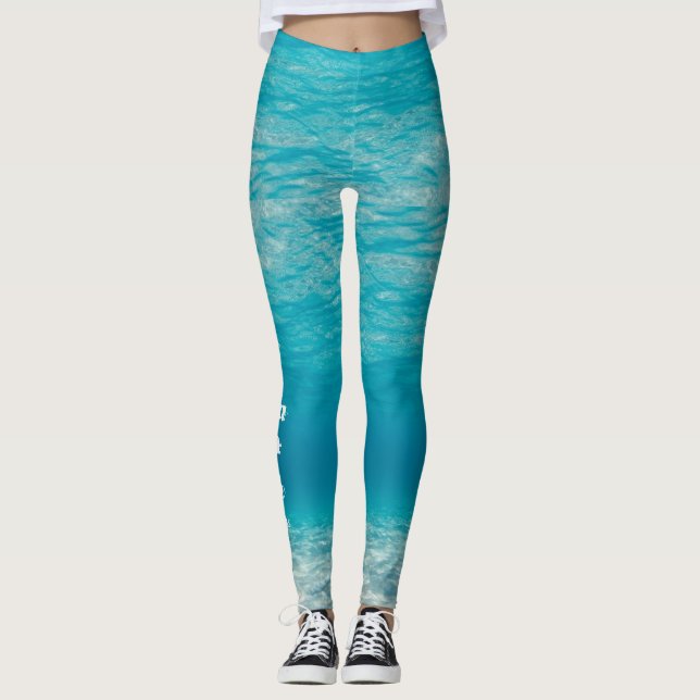 "Bevattnar hawaiibon" undervattens- damasker Leggings (Framsida)