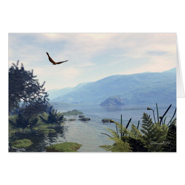 bevattnar kanten hälsningskort (Framsidan Horizontal)