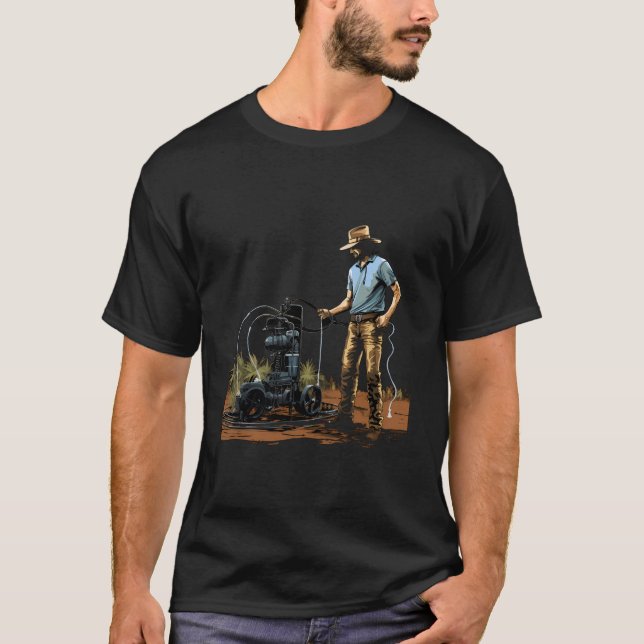 Bevattningsutrustning Farmer Farm Watering Far T Shirt (Framsida)