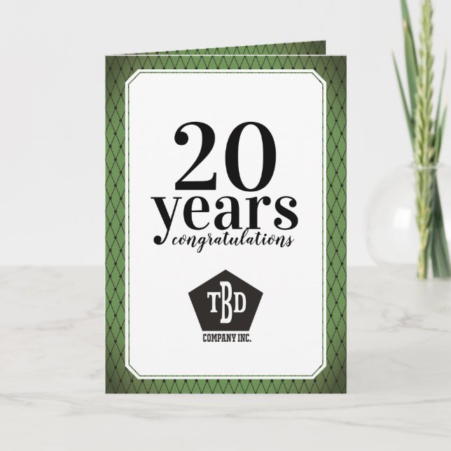 Bevelse för universell personalårsjubileum kort (Framsida)