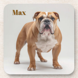Beverage Coaster Set för lekfull bulldog-Personlig Underlägg
