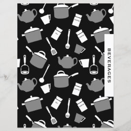 Beverage Recipe Divider | Svartvit köks