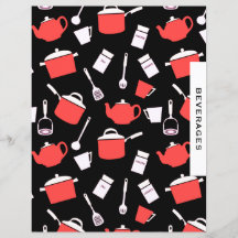 Beverages Recipe Divider | Svart och Röda Utensils