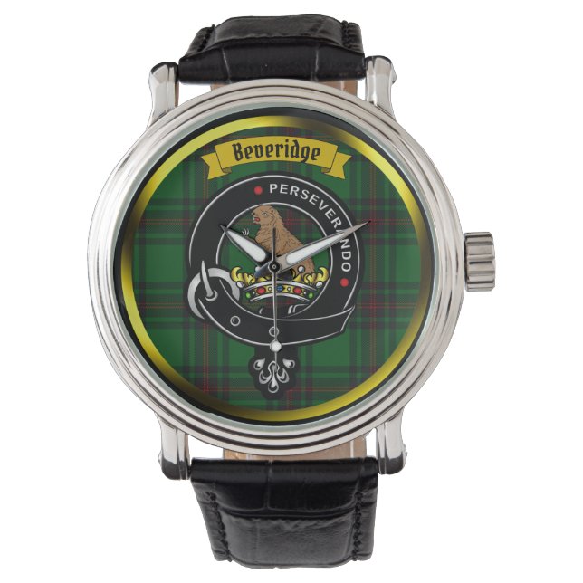 Beveridge Klan Badge & Tartan Armbandsur (Framsida)