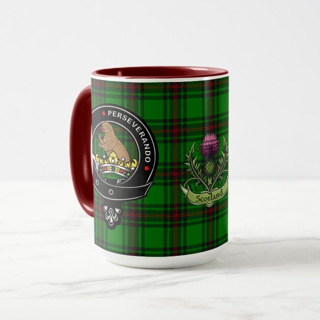 Beveridge Klan Badge & Tartan Mugg (Framsida vänster)