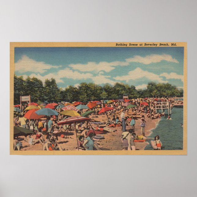 Beverley Beach, MD - Sunbad Scene Poster (Framsidan)