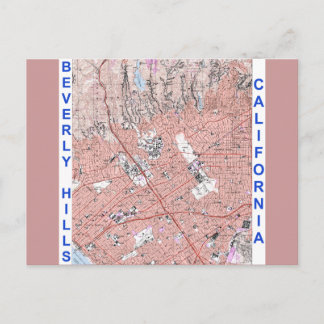 Beverly Backe California Physical Karta 1995 Vykort